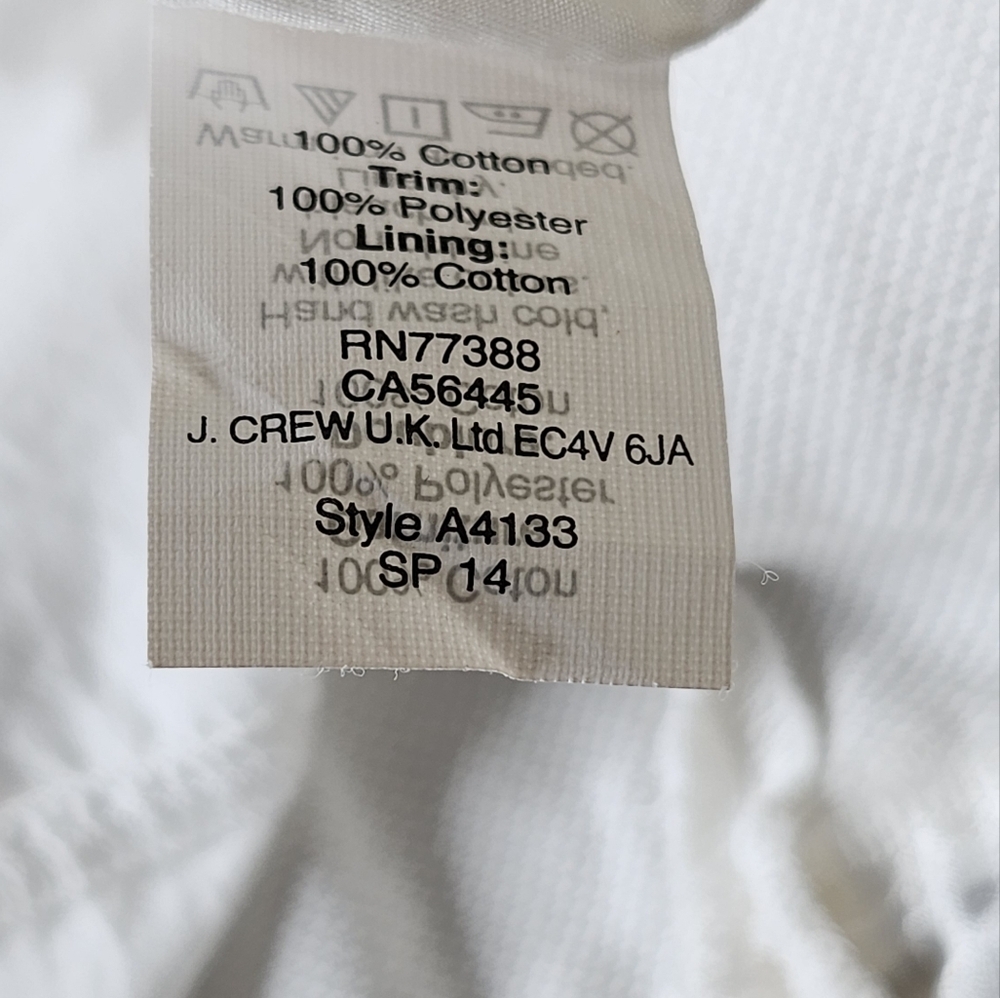 J. Crew Factory women's white cotton embroidered lace trim shift casual dress 8 - Picture 10 of 10